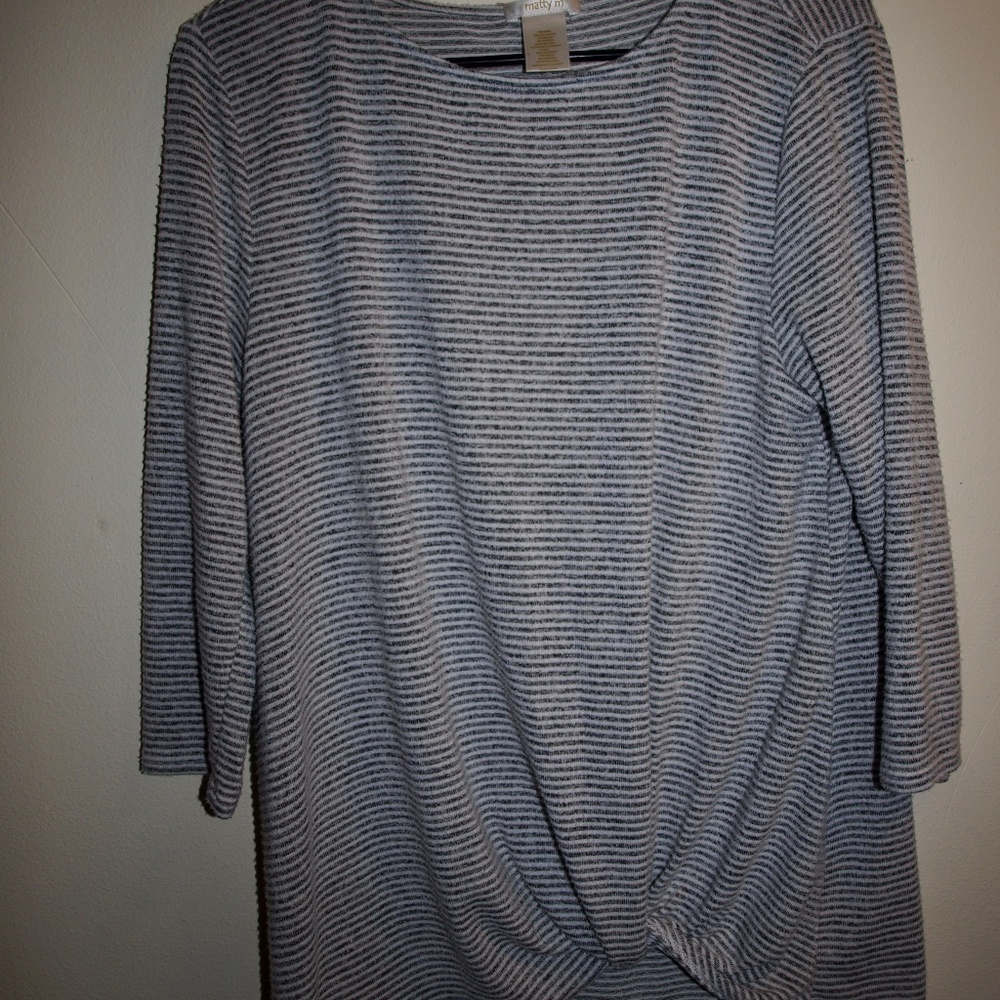 Front tie knit top